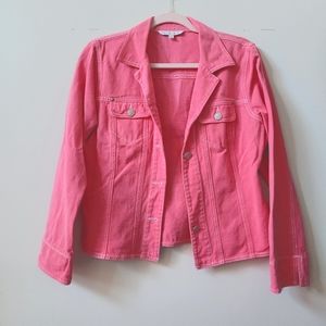 Cabi barbie pink denim jacket
